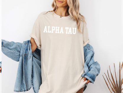 Alpha Sigma Tau Heavyweight Short Sleeve T-shirt - Comfort Colors