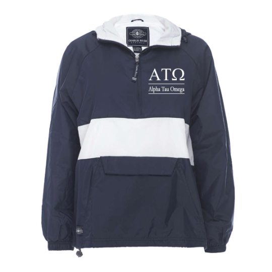 Alpha Tau Omega Rugby Striped Lined Windbreaker
