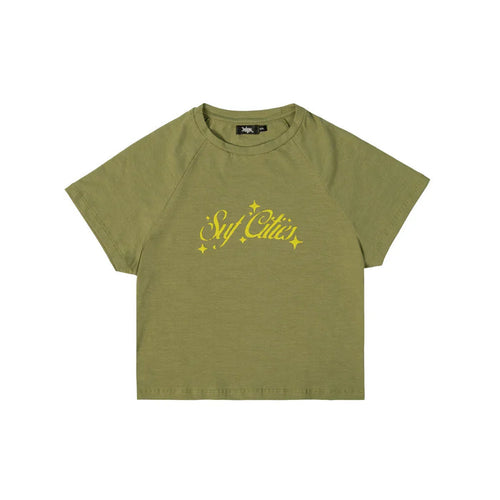 BABY TEE SUF CITIES MILITARY GREEN - Four Street