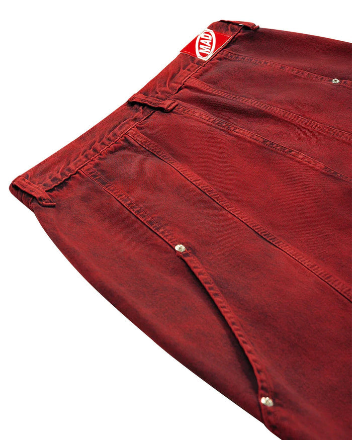 BERMUDA JEANS CURVALÍNEA DOUBLE HAND VERMELHA - Four Street
