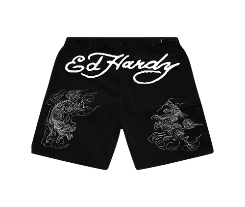 Bermuda Preta "Dragon" Ed Hardy x Matuê