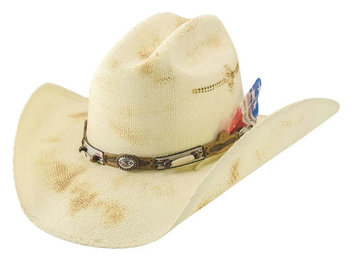 Bullhide Bandera (Red White & Blue) - Straw Cowboy Hat - Hatcountry