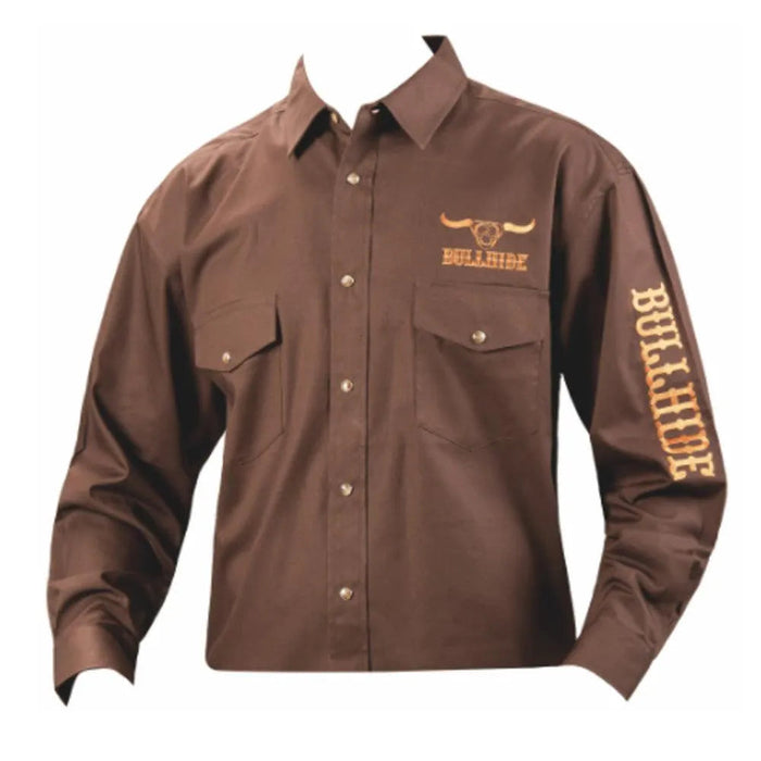 Bullhide Western Shirt ( Brown ) - Men's Western Shirt - Hatcountry