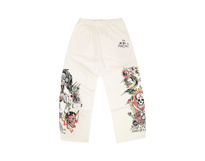 Calça Moletom Off White "Fortal" Ed Hardy x Matuê