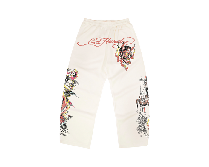 Calça Moletom Off White "Fortal" Ed Hardy x Matuê
