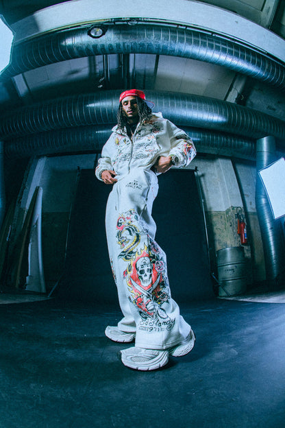 Calça Moletom Off White "Fortal" Ed Hardy x Matuê