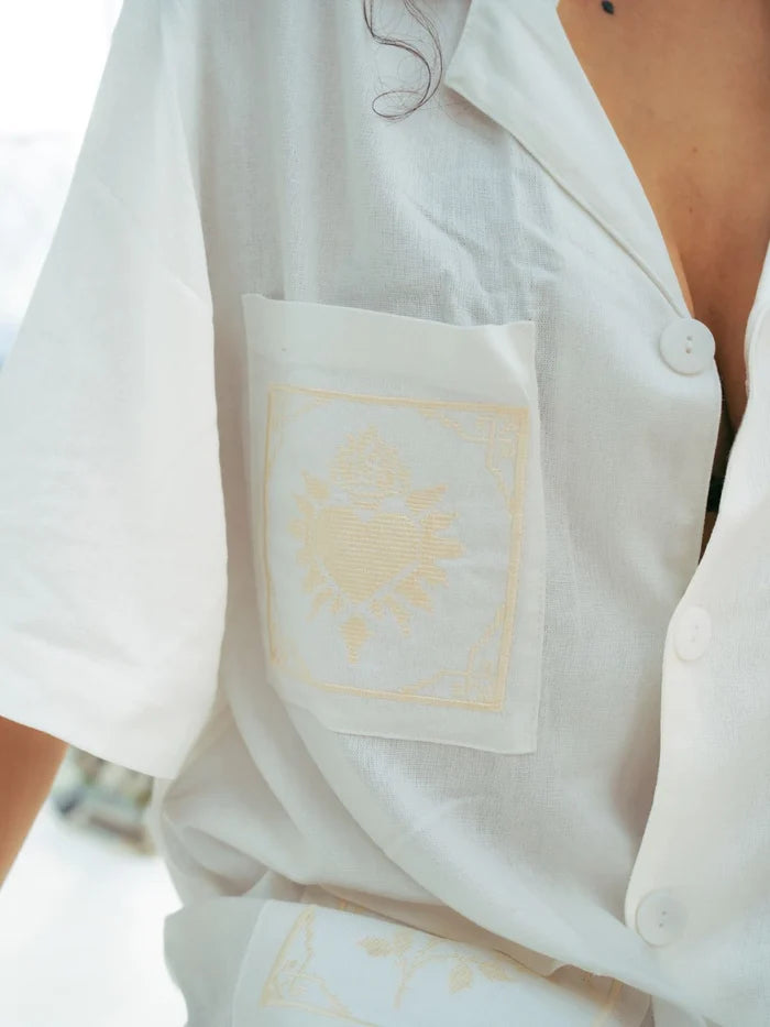 Camisa de Linho Sagrado Coração
