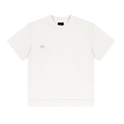 CAMISETA BOXY BARRA DUPLA 4SUF OFF WHITE