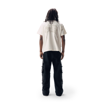 CAMISETA BOXY BARRA DUPLA 4SUF OFF WHITE