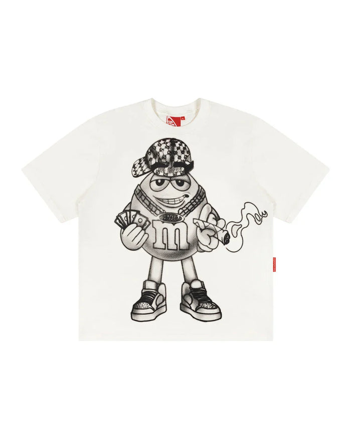 CAMISETA FUMANDO AQUELE QUE DEIXOU A MAD, ENLATADA OFF WHITE - Four Street