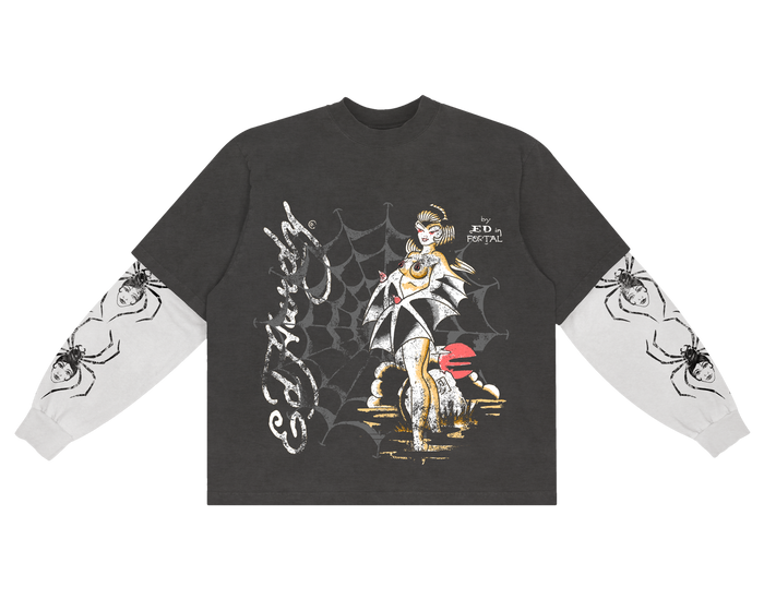 Camiseta Manga Longa Masculino "Tarantula" Ed Hardy x Matuê