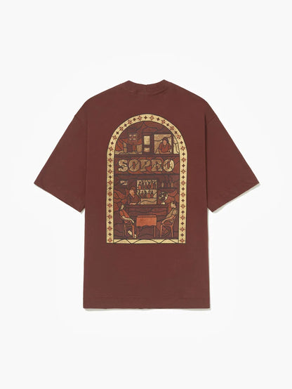 Camiseta Over Cena em Ladrilho
