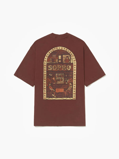 Camiseta Over Cena em Ladrilho