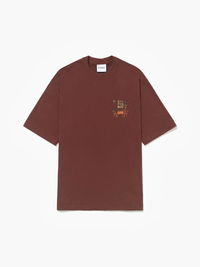 Camiseta Over Cena em Ladrilho