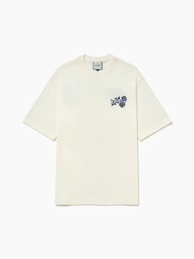 Camiseta Over Flores de Casa