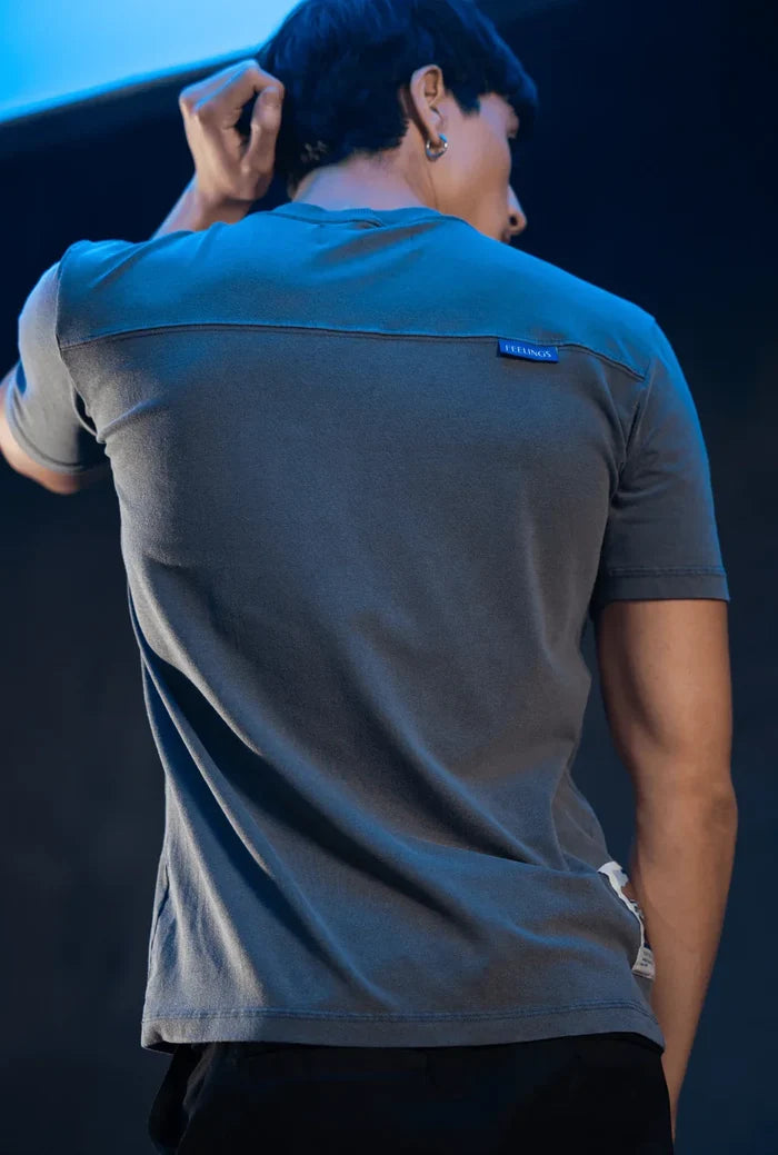 Camiseta Slim Cinza Estonado