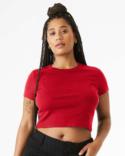 Chi Omega Cropped Baby Rib Tee - XO