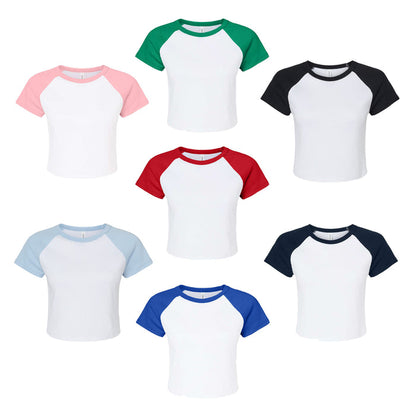 Chi Omega Short Sleeve Crop Raglan