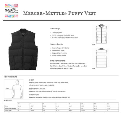 Chi Phi Puffy Vest by Mercer+Mettle®
