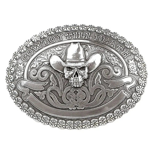 Crumrine Cowboy Till Death - Belt Buckle - Hatcountry