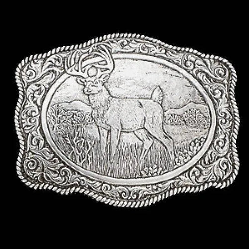 Crumrine Deer Hunter - Belt Buckle - Hatcountry