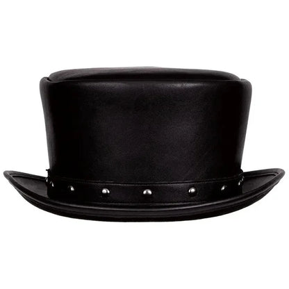 Deadwood Trading Brimstone - Faux Leather Deadman Steampunk Top Hat - Hatcountry