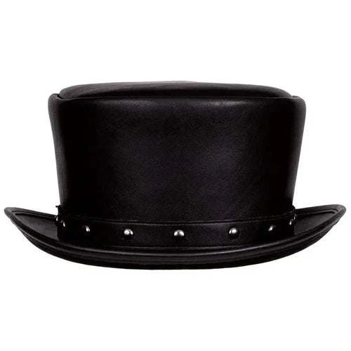 Deadwood Trading Brimstone - Faux Leather Deadman Steampunk Top Hat - Hatcountry