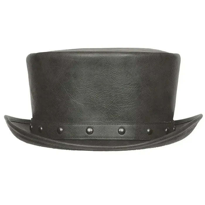 Deadwood Trading Brimstone - Faux Leather Deadman Steampunk Top Hat - Hatcountry