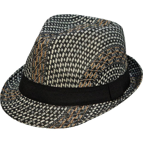 Deadwood Trading Domino - Straw Fedora Hat - Hatcountry