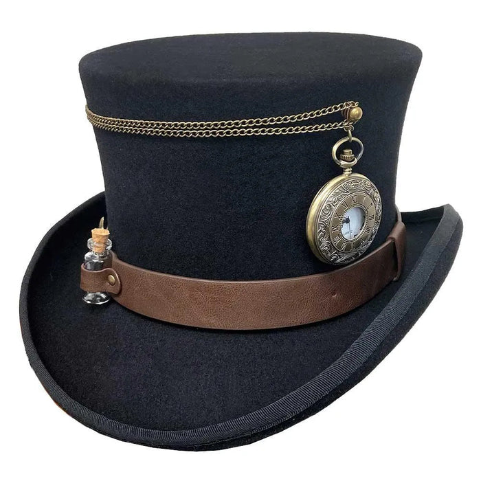 Deadwood Trading Time Traveler - Steampunk Wool Top Hat - Hatcountry