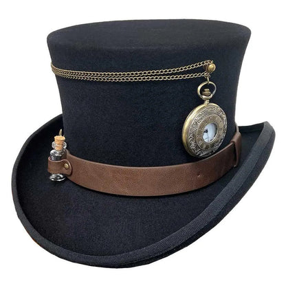 Deadwood Trading Time Traveler - Steampunk Wool Top Hat - Hatcountry