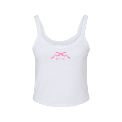 Delta Gamma Spaghetti Strap tank - DEE GEE Bow