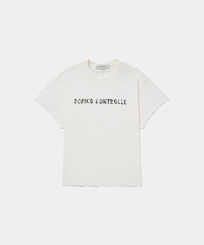 Dopping Kontrolle Raw Edge T-shirt Bone White - Four Street