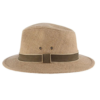 Dorfman Pacific Onshore - Hemp Straw Outback Fedora Hat (Closeout) - Hatcountry