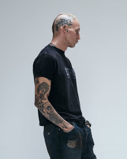 EXCLUSIVE REGULAR GAZE TEE - FADED BLACK