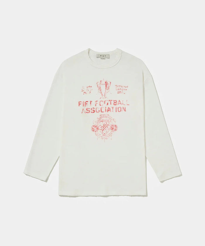 Football Association Long Sleeve T-shirt Bone White - Four Street