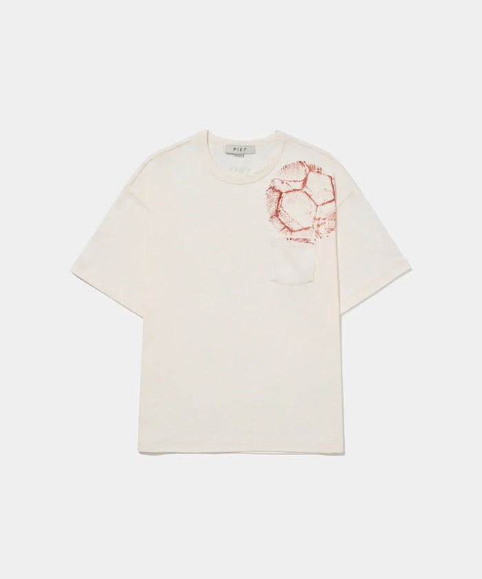 Football Pocket T-shirt Bone White - Four Street
