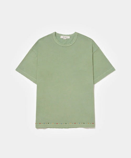 Gems Distressed Tee - Olive - Four Street
