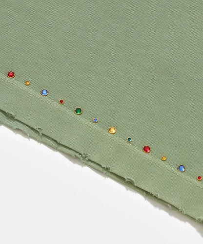Gems Distressed Tee - Olive - Four Street