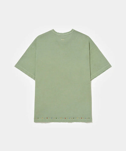 Gems Distressed Tee - Olive - Four Street