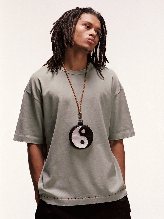 Gems Distressed Tee - Olive - Four Street