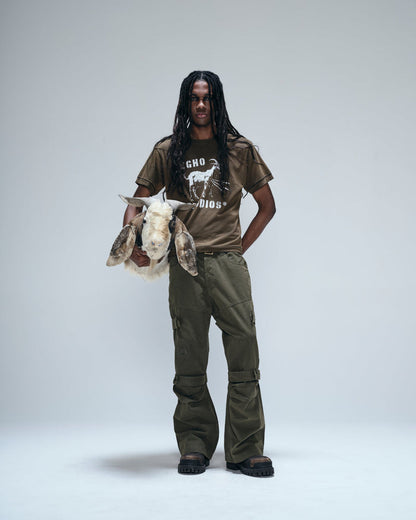 GOAT REGULAR GAZE TEE - OLIVE GREEN