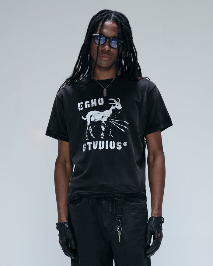 GOAT REGULAR GAZE TEE- FADED BLACK