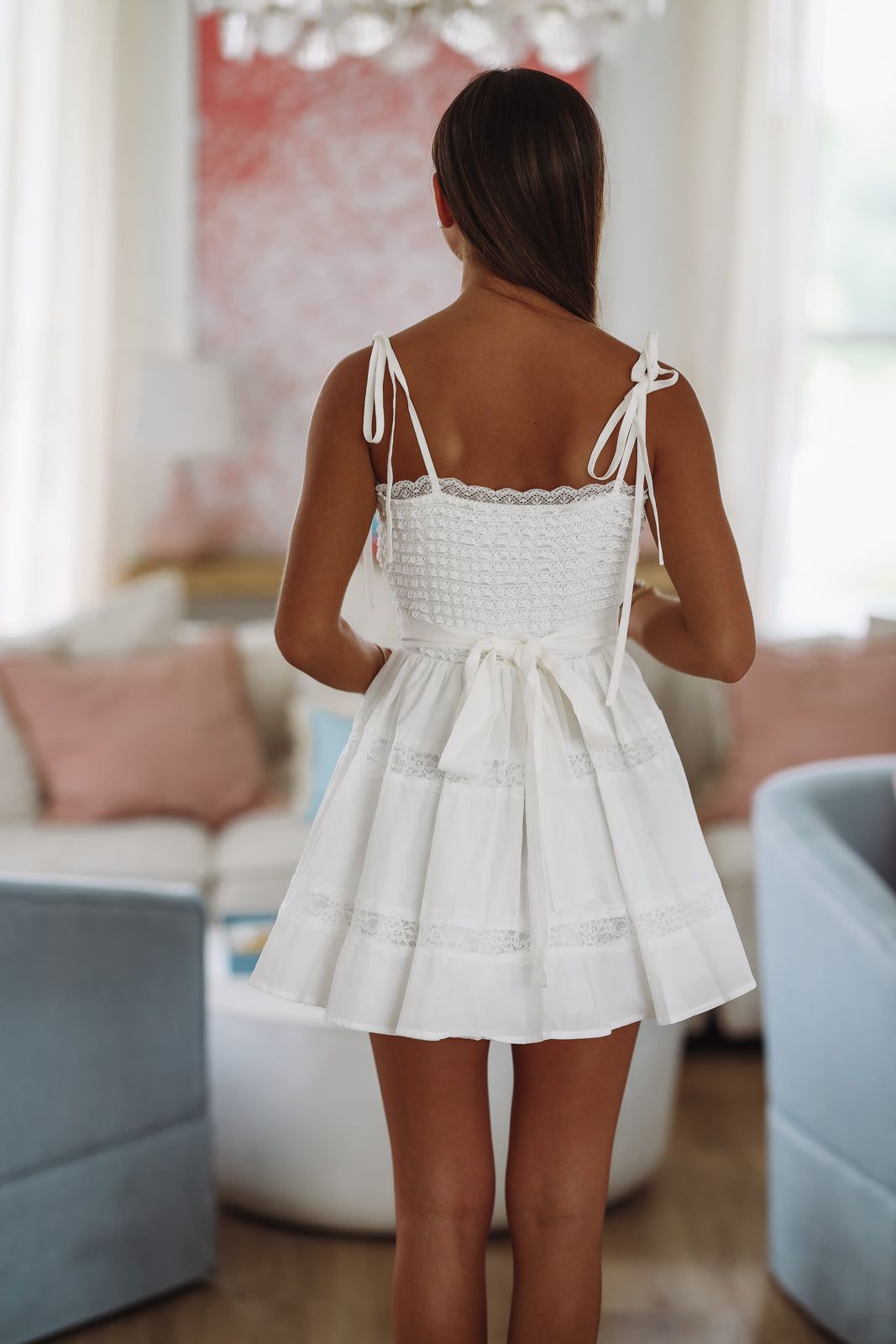 Summer Invite Mini Dress - Off White