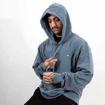 Hoodie Patch Washed Navy - Four Street