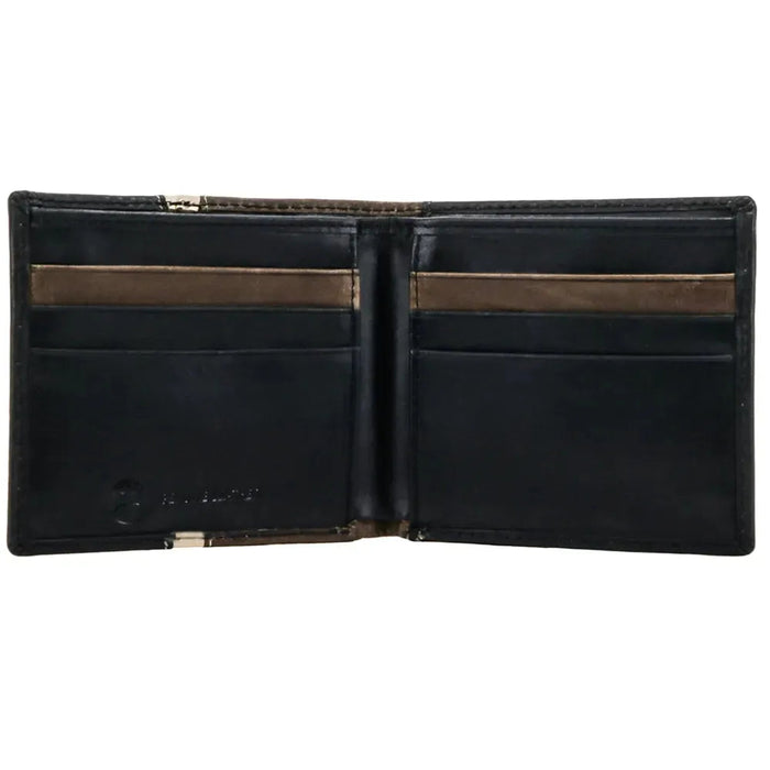 HOOey Aztec Inlay with Logo Rivet (Brown/Black) - Men's Bifold Wallet - Hatcountry