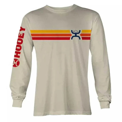 HOOey "Sunset" Cream Long Sleeve - Men's T-Shirt - Hatcountry