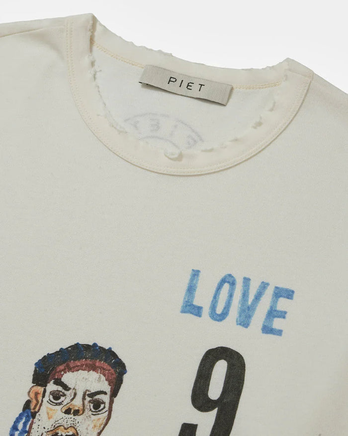 Illustrated T-shirt Bone White - Four Street