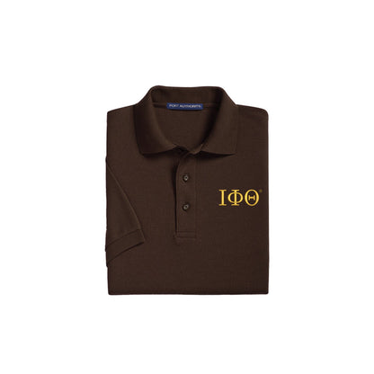 Iota Phi Theta Soft Cotton Pique Polo - Letters