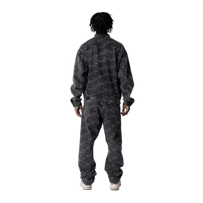JACKET MONOGRAM SUFSTAR JEANS BLACK - Four Street